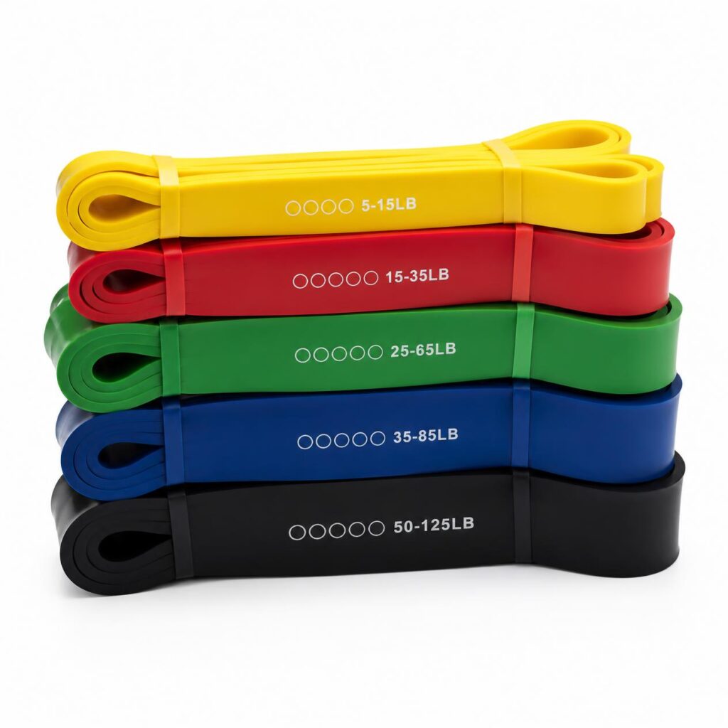 Kit de bandas elásticas com múltiplas resistências.