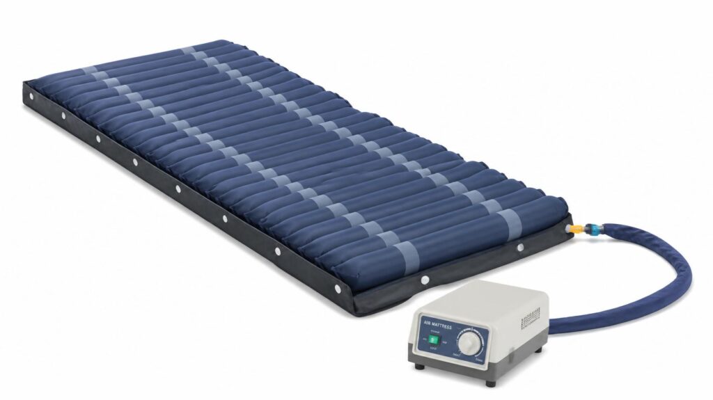 Colchão específico para cama hospitalar.
